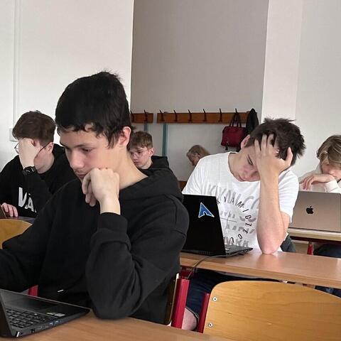 Lukáš na krajském kole Soutěže v programování