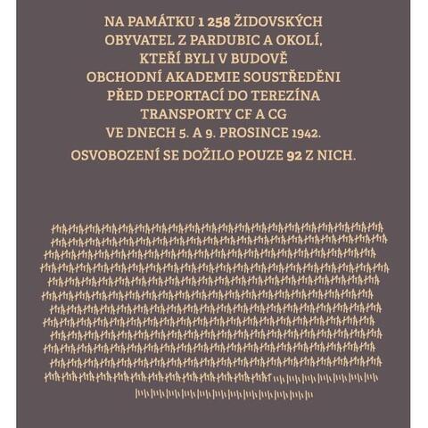 Návrh Vojtěcha Volfa - pamětní deska 3. místo