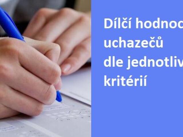 Dílčí hodnocení uchazečů v rámci přijímacího řízení pro školní rok 2022/23