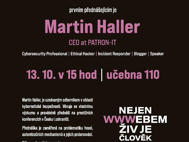 Kyberbezpečnost a Martin Haller