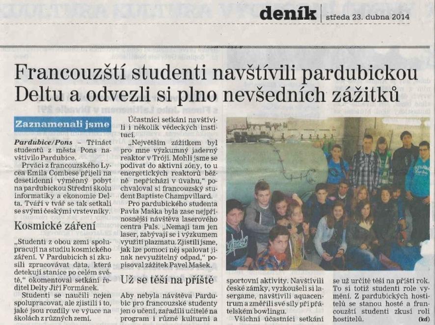 tisková zpráva Pardubického deníku