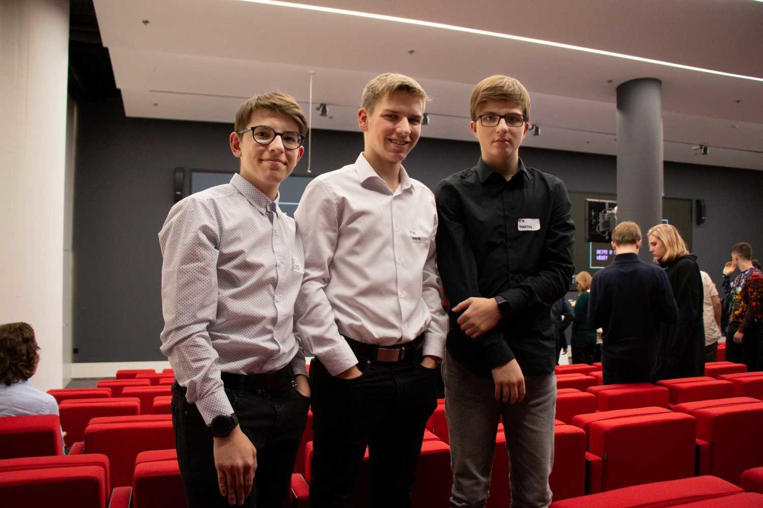 Josef Kahoun, Viktor Skořepa a Martin Dobruský - finalisté výběru do STC 2020